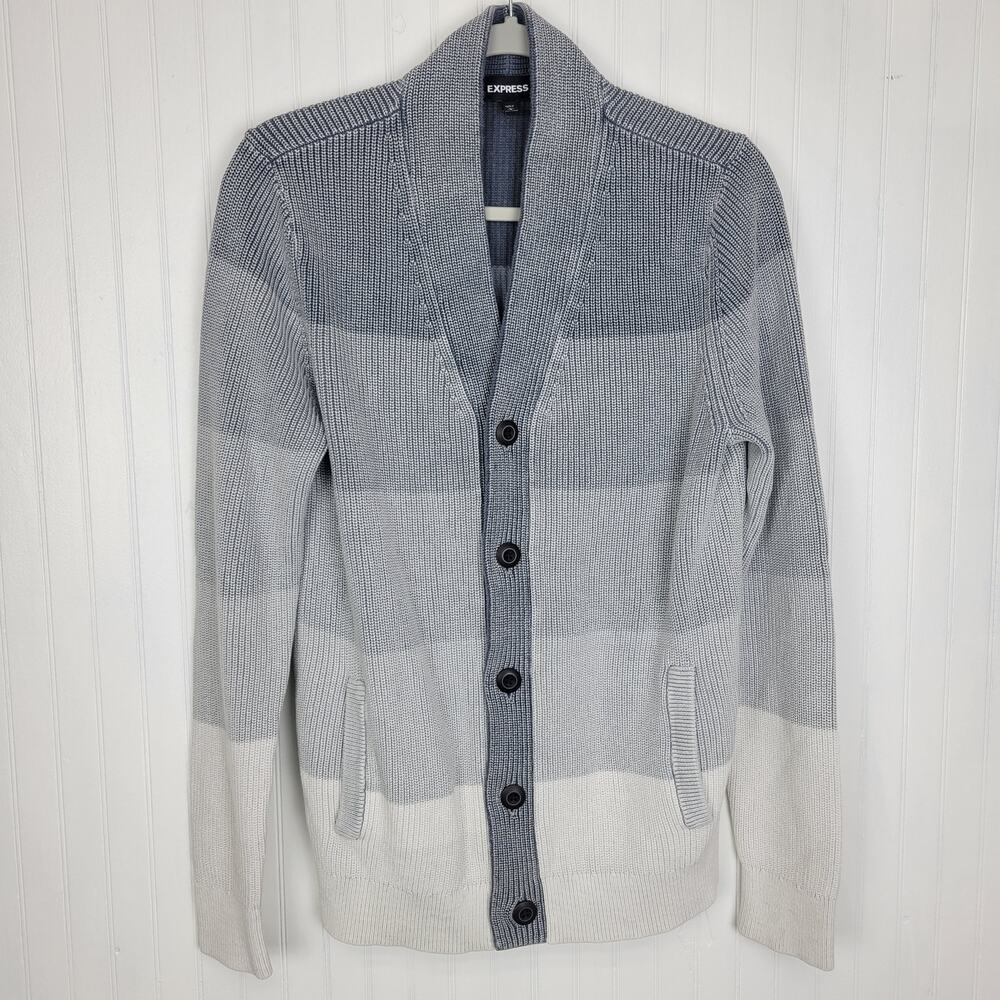 Express Ombre Button front Cardigan Men's Size Large Tall